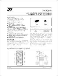 Click here to download 74LVQ245MTR Datasheet