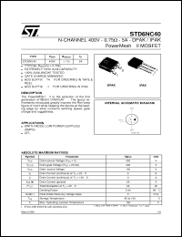 Click here to download STD6NC401 Datasheet