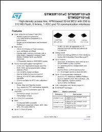 Click here to download STM32F101VDT6TR Datasheet