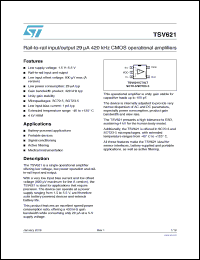 Click here to download TSV621 Datasheet