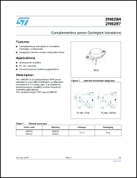Click here to download 2N6284_09 Datasheet