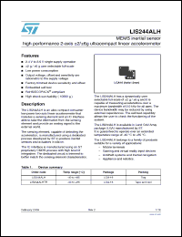 Click here to download LIS244ALHTR Datasheet