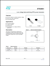 Click here to download STSA851_08 Datasheet