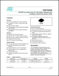 Click here to download TDA7540N Datasheet