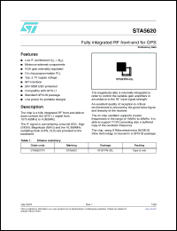 Click here to download STA5620TR Datasheet