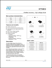 Click here to download STTH810DI Datasheet