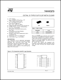 Click here to download 74VHC273TTR Datasheet