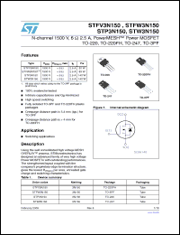 Click here to download STP3N150 Datasheet