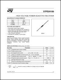 Click here to download STPS2H100 Datasheet