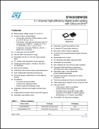 Click here to download STA333BWQS13TR Datasheet