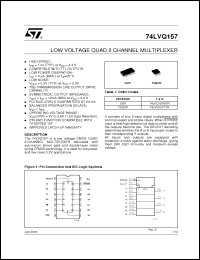 Click here to download 74LVQ157TTR Datasheet