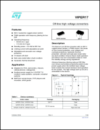 Click here to download VIPER17_0810 Datasheet
