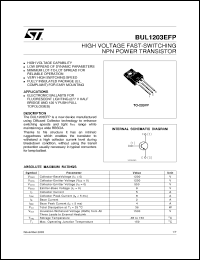 Click here to download BUL1203EFP Datasheet