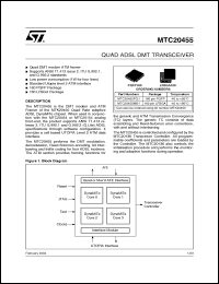 Click here to download MTC20455 Datasheet