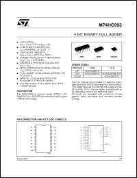 Click here to download M74HC283RM13TR Datasheet