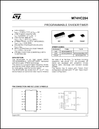 Click here to download M74HC294RM13TR Datasheet