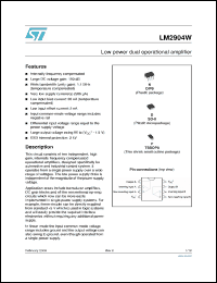 Click here to download LM2904WYD Datasheet