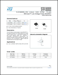 Click here to download STP180N55 Datasheet