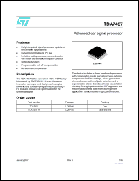 Click here to download TDA7407_07 Datasheet