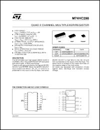 Click here to download M74HC298RM13TR Datasheet
