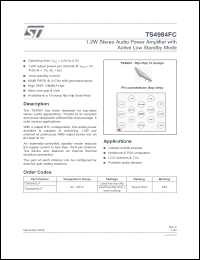 Click here to download TS4984FC Datasheet