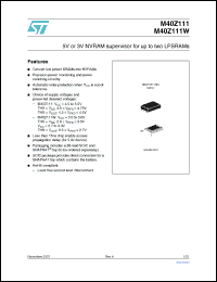 Click here to download M40Z111WMH6F Datasheet
