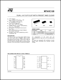 Click here to download M74HC109RM13TR Datasheet