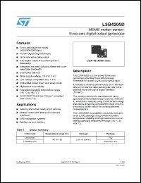 Click here to download L3G4200D Datasheet