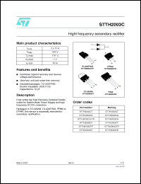 Click here to download STTH2003C Datasheet