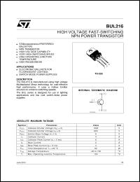 Click here to download BUL216_01 Datasheet