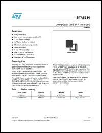 Click here to download STA5630TR Datasheet