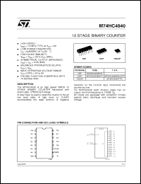 Click here to download M74HC4040RM13TR Datasheet