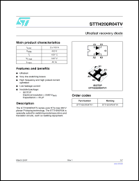 Click here to download STTH200R04TV1 Datasheet