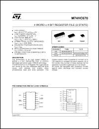 Click here to download M74HC670TTR Datasheet