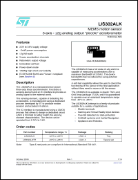 Click here to download LIS302ALK Datasheet