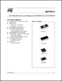 Click here to download M27W512-100N6F Datasheet