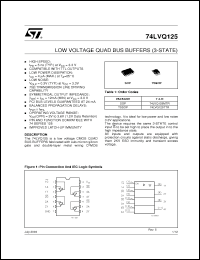 Click here to download 74LVQ125MTR Datasheet