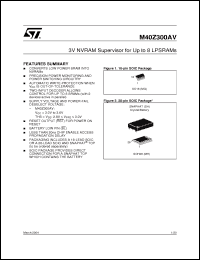 Click here to download M40Z300AVMQ1E Datasheet