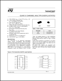 Click here to download 74VHC257MTR Datasheet