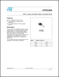Click here to download STPSC806D Datasheet