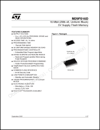 Click here to download M29F016D_05 Datasheet