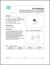 Click here to download STP180NS04ZC Datasheet