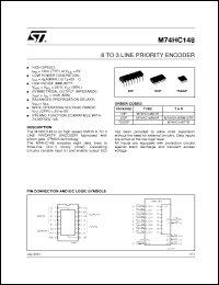 Click here to download M74HC148TTR Datasheet