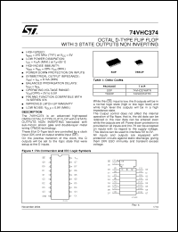 Click here to download 74VHC374TTR Datasheet