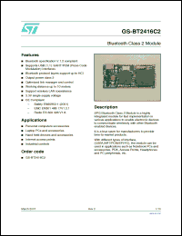 Click here to download GS-BT2416C2 Datasheet