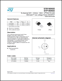 Click here to download STB185N55 Datasheet