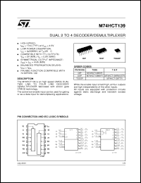 Click here to download M74HCT139TTR Datasheet