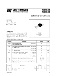 Click here to download T0505SH Datasheet