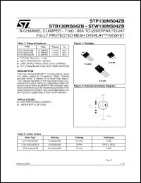 Click here to download STB130NS04ZBT4 Datasheet