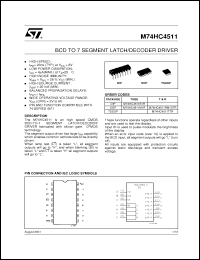Click here to download M74HC4511M1R Datasheet